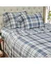 Southshore Fine Linens Highland 300 Thread Count Cotton Extra Deep Pocket  Plaid Sheet Set