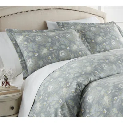 Southshore Fine Linens Infinite Blossom Blue Oversized Microfiber Comforter Set With Matching Shams Easy Care In Animal Print