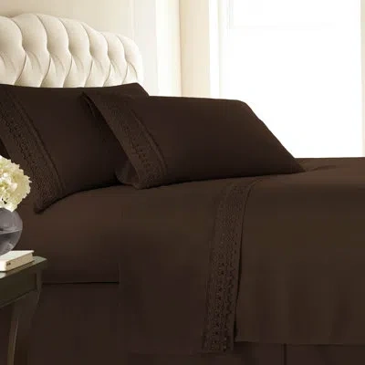 Southshore Fine Linens Jaquil Extra Deep Pocket Microfiber Sheet Set With Lace Hem In Multi