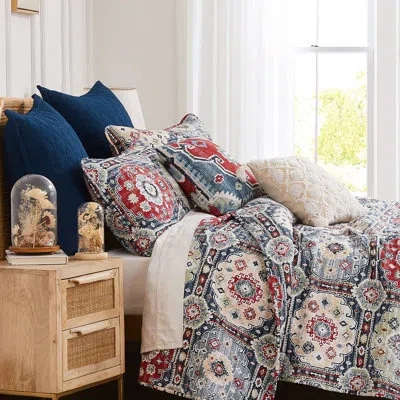 Southshore Fine Linens Kilim 7-piece Quilt Bedding Set By  In Multi-colored Patchwork