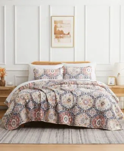 Southshore Fine Linens Kilim Oversized Quilt Set In Natural
