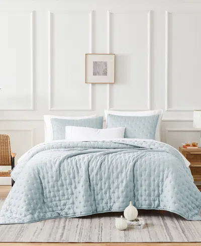 Southshore Fine Linens Luxurious 100% Viscose 3-pc. Quilt Set, King In Blue