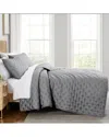 Southshore Fine Linens Luxurious Bamboo Quilt Set In Grey