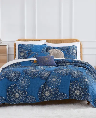 Southshore Fine Linens Midnight Floral 5-pc. Quilt Set, Twin/twin Xl