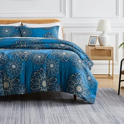 Southshore Fine Linens Midnight Floral Duvet Cover Set In Multi