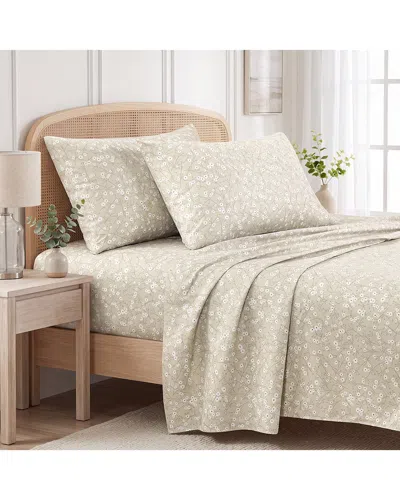 Southshore Fine Linens Modern Chic Ultra Soft Deep Pocket Sheet Set In Brown