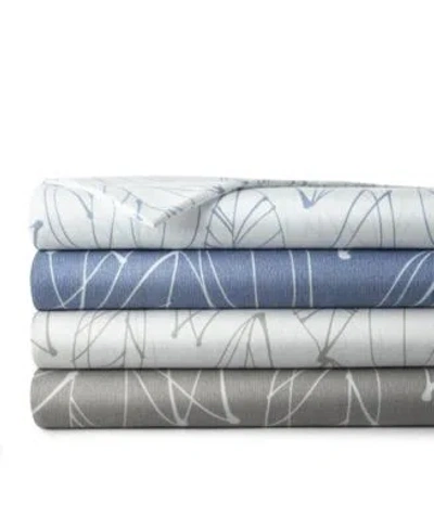 Southshore Fine Linens Modern Foliage Ultra Soft 4 Piece Sheet Sets In Gray