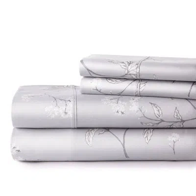 Southshore Fine Linens Myosotis Scorpioides 300 Thread Count Floral 100% Cotton Sateen Sheet Set In Multi