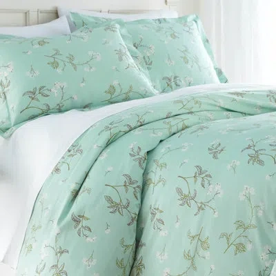 Southshore Fine Linens Myosotis Scorpioides Cotton Reversible Farmhouse / Country Duvet Cover Set 300 Thread-count In Multi