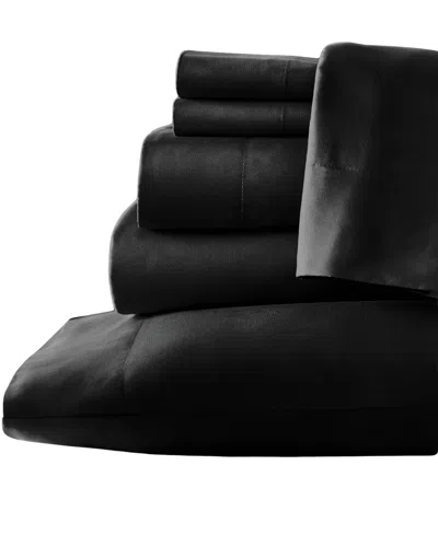 Southshore Fine Linens No-slip Ultra Soft Deep Pocket 6-piece Sheet Set, Full In Black