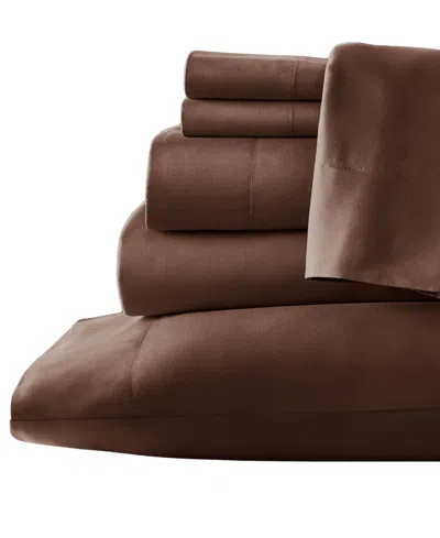 Southshore Fine Linens No-slip Ultra Soft Deep Pocket 6-piece Sheet Set, King In Brown
