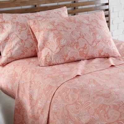 Southshore Fine Linens Paisley Perfect Paisley Microfiber Sheet Set By  In Coral Haze,paisley