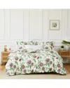 Southshore Fine Linens Passiflora Sateen Duvet Cover Set In White