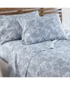 Southshore Fine Linens Perfect Paisley Sheet Set In White,blue