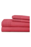Southshore Fine Linens Premium Collection Pleated Extra Deep Pocket Sheet Set In Chili Pepper