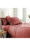 Southshore Fine Linens Premium Collection Pleated Extra Deep Pocket Sheet Set In Marsala