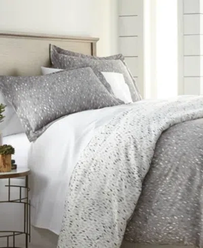 Southshore Fine Linens Premium Ultra Soft Botanical Printed 3 Piece Comforter And Sham Set, Full/queen In Gray