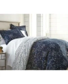 Southshore Fine Linens Premium Ultra Soft Botanicalprinted 3piece Comforter Sham Set Bedding In Blue