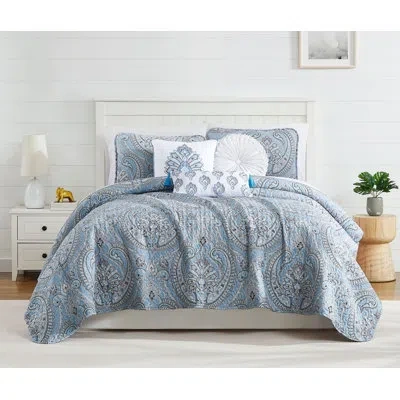 Southshore Fine Linens Pure Melody Microfiber Bohemian Paisley 6-piece Oversized Quilt Set By  In Animal Print