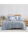 Southshore Fine Linens Pure Melody Quilt Bedding Set In Aqua