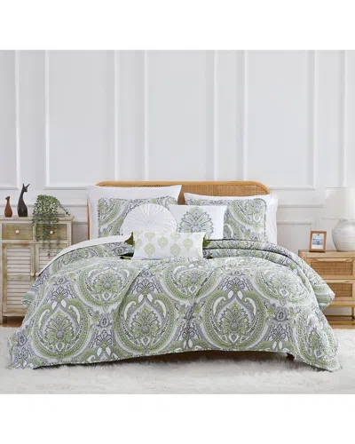 Southshore Fine Linens Pure Melody Quilt Bedding Set In Green