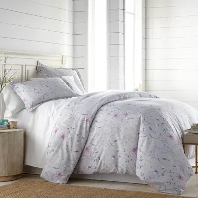 Southshore Fine Linens Secret Meadow Microfiber Reversible Duvet Cover Set In Multi