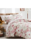 Southshore Fine Linens Skye Collection 3-piece Cotton Duvet Set In Natural/red