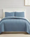 Southshore Fine Linens Solid Color Chevron 3-pc. Quilt Set, King In Blue