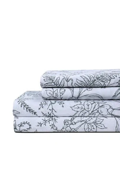 Southshore Fine Linens Winter Brush Sheet Set In Blue