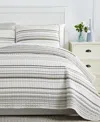 Southshore Fine Linens Southshore Stripe 3-pc. Quilt Set, Twin/twin Xl In Taupe