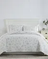 Southshore Fine Linens Sweet Florals Quilt Set 3-pc. Set, Full/queen In Gray