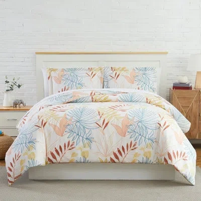 Southshore Fine Linens Tropic Leaf Oversized Microfiber Down Alternative Comforter Set By  In Multi