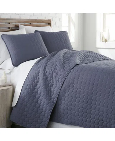 Southshore Fine Linens Ultra-soft Lightweight Embroidered 3-pc. Quilt Set, Twin/twin Xl In True Blue