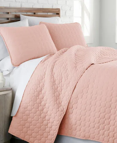 Southshore Fine Linens Ultra-soft Lightweight Embroidered 3-pc. Quilt Set, Full/queen In Pink