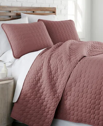 Southshore Fine Linens Ultra-soft Lightweight Embroidered 3-pc. Quilt Set, Full/queen In Rose