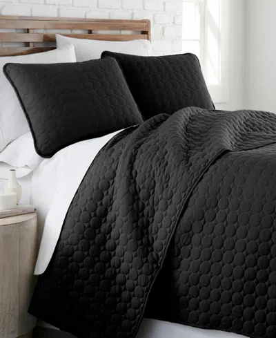 Southshore Fine Linens Ultra-soft Lightweight Embroidered 3-pc. Quilt Set, King/california King In Black