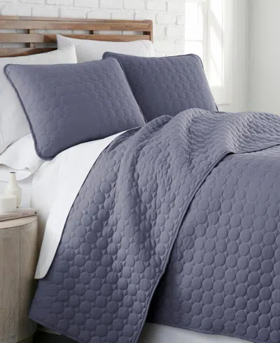 Southshore Fine Linens Ultra-soft Lightweight Embroidered 3-pc. Quilt Set, King/california King In Denim