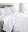 Southshore Fine Linens Ultra-soft Lightweight Embroidered 3-pc. Quilt Set, King/california King In White