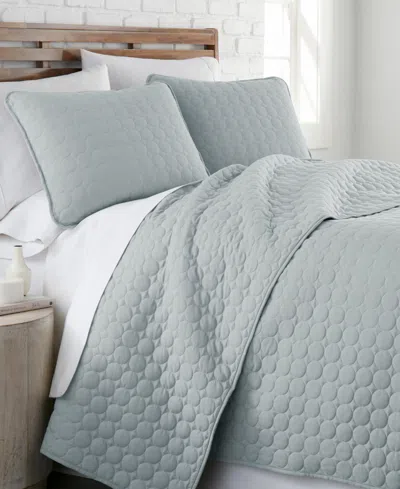 Southshore Fine Linens Ultra-soft Lightweight Embroidered 3-pc. Quilt Set, Twin/twin Xl In Blue