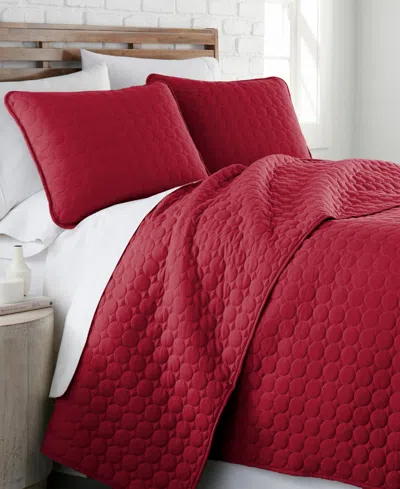 Southshore Fine Linens Ultra-soft Lightweight Embroidered 3-pc. Quilt Set, Twin/twin Xl In Chili Pepper