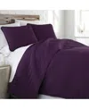 Southshore Fine Linens Ultra-soft Lightweight Embroidered 3-pc. Quilt Set, Twin/twin Xl In Purple