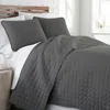 Southshore Fine Linens Ultra-soft Oversized Quilt Set In Gray