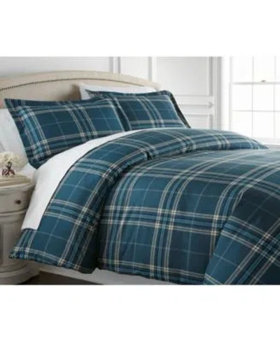 Southshore Fine Linens Ultra Soft Plaid 3 Pc. Comforter Sets In Blue