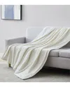 Southshore Fine Linens Ultra-soft Reversible Sherpa Fleece Throw Blanket In Cream