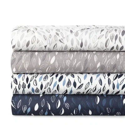 Southshore Fine Linens Vilano Choice Floral Microfiber Sheet Set In White Gray