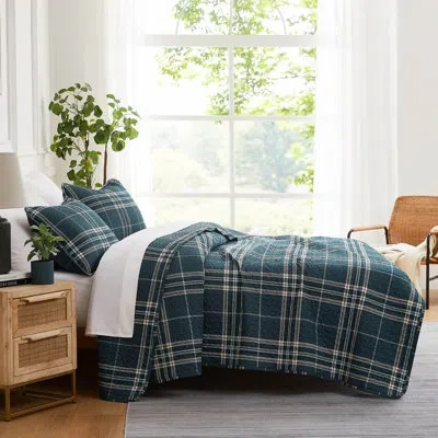 Southshore Fine Linens Vilano Microfibre Plaid Quilt Set In Multi