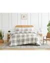 Southshore Fine Linens Vilano Plaid Comforter Set In White