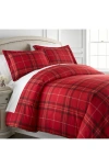 Southshore Fine Linens Vilano Plaid Duvet Cover Set In Plaid Red