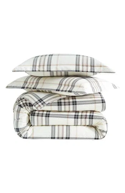 Southshore Fine Linens Vilano Plaid Duvet Cover Set In Toffee