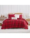 Southshore Fine Linens Vilano Plaid Quilt Bedding Set In Red